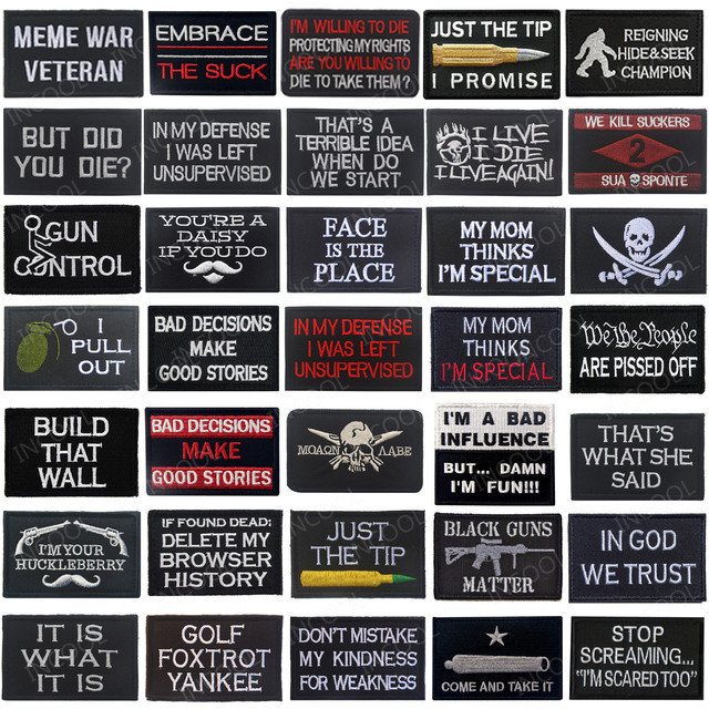 Funny Military Velcro Patches, Patch Backpack Tactical